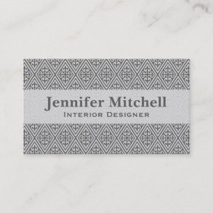 Medieval Cross Damask - Silver Grey / Grey Visitekaartje