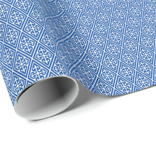 Medieval Damask Diamonds, kobaltblauw Cadeaupapier