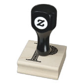 Medieval Damask Monogram Letter P Rubberstempel (Stempel)
