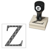 Medieval Damask Monogram Letter Z Rubberstempel (Gestempeld)