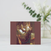 Medieval damesslaapkamer briefkaart (Staand voorkant)