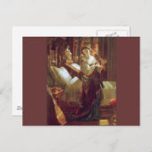 Medieval damesslaapkamer briefkaart (Voorkant / Achterkant)