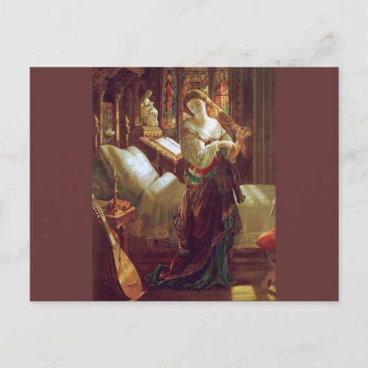 Medieval damesslaapkamer briefkaart (Voorkant)