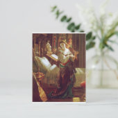 Medieval damesslaapkamer briefkaart (Staand voorkant)