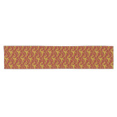 Medieval Dande-Lions op Red Table Runner Korte Tafelloper (Horizontaal)