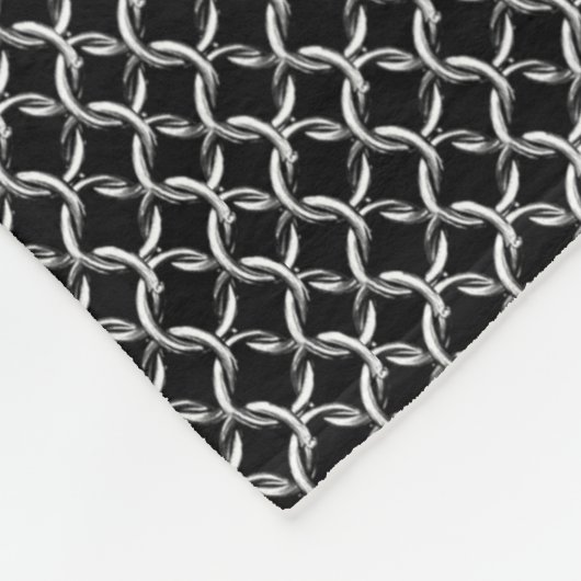 Medieval Design Faux Chainmail Fleece Deken (Hoek)