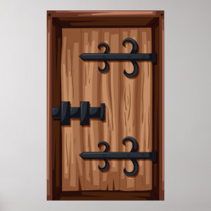 Medieval deurdeur poster