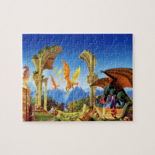 Medieval Dragon Art Legpuzzel (Horizontaal)