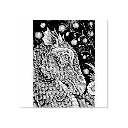 MEDIEVAL DRAGON FANTASY RUBBER STAMP 	RUBBERSTEMPEL (Afrduk)