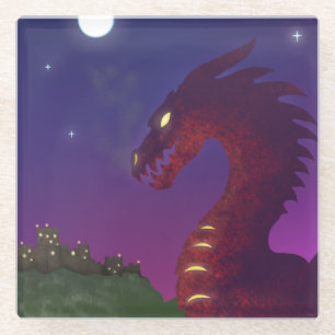 Medieval Dragon Glazen Onderzetter