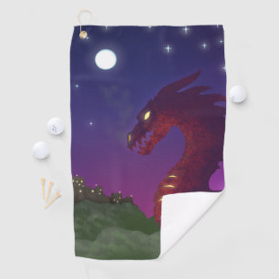 Medieval Dragon Golfhanddoek