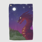 Medieval Dragon Golfhanddoek (Voorkant)