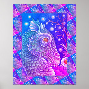 MEDIEVAL DRAGON HEAD-PORTRAIT, ZONDER MEESTE VANWE POSTER