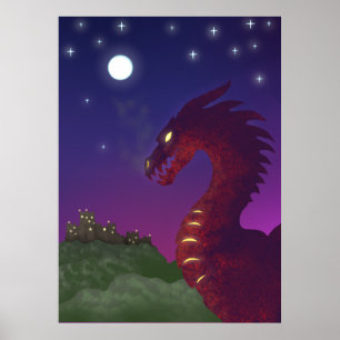 Medieval Dragon Poster