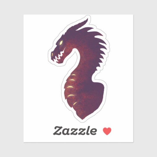 Medieval Dragon Sticker (Vel)