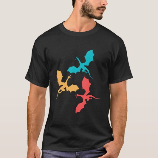 Medieval Dragons Fantasy Animals Youth T-shirt (Voorkant)