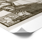 Medieval Duitse drukkerij (graving) Poster (Hoek)