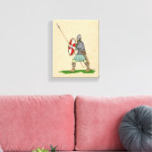 Medieval Engels/Saxon Warrior Canvas Afdruk (Insitu (Woonkamer))