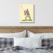 Medieval Engels/Saxon Warrior Canvas Afdruk (Insitu (Slaapkamer))