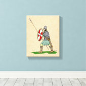 Medieval Engels/Saxon Warrior Canvas Afdruk (Insitu (Houten vloer))