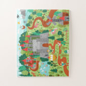 Medieval Fairytale Koninkrijk Fantasy Castle Kinde Legpuzzel (Verticaal)