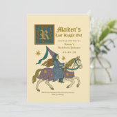 Medieval Fantasy  “Last Knight Out Bachelorette Kaart (Staand voorkant)