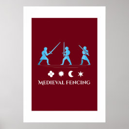 Medieval Fencing – Minimal Knight Guards Poster