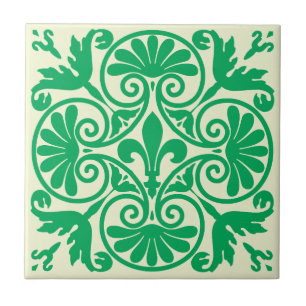 Medieval Fleur De Lis Pattern Tegeltje