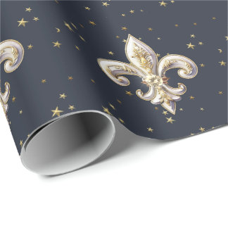 Medieval Fleur-de-Lis Wrapping Paper Cadeaupapier