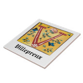 Medieval Floral Illuminated Letter/Monogram Tegeltje (Zijkant)