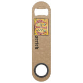 Medieval Floral Illuminated Letter W Monogram Speed Flessenopener (Voorkant)