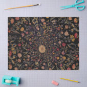 Medieval Flowers op Black Tissuepapier (Craft)