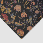 Medieval Flowers op Black Tissuepapier (Detail)