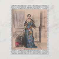 Medieval Franse mode nobele vrouw kostuum