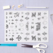 Medieval French Crown Heraldry Fleur de Lis Tissue Tissuepapier (Craft)