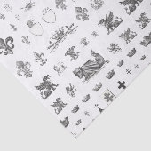 Medieval French Crown Heraldry Fleur de Lis Tissuepapier (Detail)