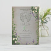 Medieval Garden Romance Wedding Invitation (Debout devant)