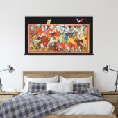 Medieval gevecht unieke eigenschapverlichting canvas afdruk (Insitu (Slaapkamer))