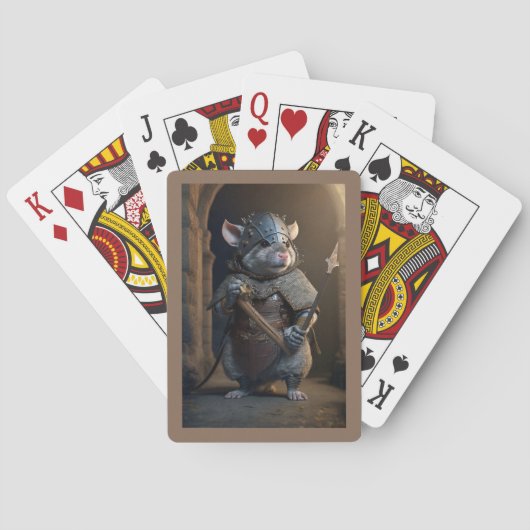 Medieval Gladiator Rat Spelling Cards Pokerkaarten (Achterkant)