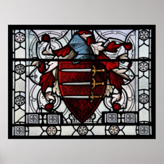 Medieval Glas in lood Panel Poster