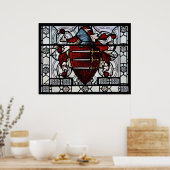 Medieval Glas in lood Panel Poster (Keuken)