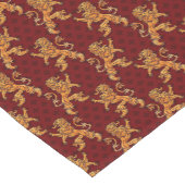 Medieval Gold Lion Red Fleur de Lis Korte Tafelloper (Hoek)