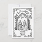 Medieval Gothic Knight Bride Groom Save The Date (Devant)