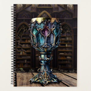 Medieval gothic Paars Blue Goblet Castle Library Planner