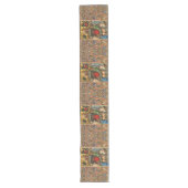 MEDIEVAL GRAPE VINEYARD HARVEST Antiek Grapevine Lange Tafelloper (Voorkant)