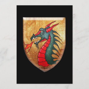 Medieval Green Dragon Shield Kaart