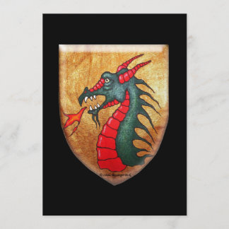 Medieval Green Dragon Shield Kaart