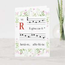 Medieval Gregorian Chant Floral Religieus Pasen C