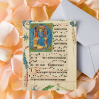 Medieval Gregorian Chant Manuscript-blad Muziek