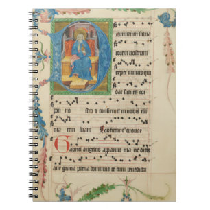 Medieval Gregorian Chant Manuscript-blad Muziek Notitieboek